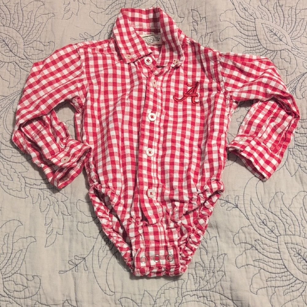 Wes and Willy Button-down Alabama Bodysuit